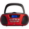 Aiwa RADIO BLUETOOTH CON LECTOR DE CD MP3 Y USB AIWA BOOMBOX BBTU-300 RED BT 5.0 5W RMS FM