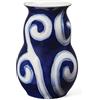 HAK Kähler Kähler Design Tulle 695012 - Vaso in porcellana, 13 x 8,5 x 8,5 cm, colore: Blu