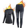 NOOYME Intimo Termico Donna Traspirante Set Pantaloni e Maglia Termica Donna Biancheria Intima Termica per Sci Elastica e Asciugatura Rapida