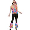 JNAOZI Costume da discoteca da donna, anni '70, costume hippie da donna, per Halloween (2XL)..