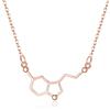 Clearine 925 Argento Happiness Neurotransmitter Collana, Serotonina Molecola Collana Chimica Compleanno Natale Gioielli Regali per gli amanti della scienza/Donna/Ragazza