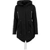 Urban Classics Ladies Sherpa Lined Cotton Parka Donna Giacca invernale nero XL 100% cotone