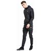 Under Armour Tuta da uomo casual in pile a due pezzi con cerniera intera, felpa con cappuccio e pantaloni da jogging, per palestra, sport, morbida e calda (as8, alfa, S, regular, normale), nero, Nero