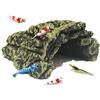 SLOCME - Decorazioni per acquario, per betta e gamberetti, in resina, comodo riparo per betta e gamberetti, bordi lisci e morbidi e spaziosi rifugio per pesci Betta per riposare e razzare.