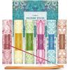 Scent-Hi Bastoncini di Incenso, 120 Bastoncini Aromaterapia Set Regalo di Incenso, Con Supporto In Legno, Salvia Bianca, Cannella, Patchouli, Legno di Sandalo, Rosa