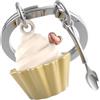 O meta[l]morphose METALMORPHOSE - Portachiavi Cupcake vaniglia - Regalo da uomo, regalo donna, oro, taglia unica, Classico, Contemporaneo
