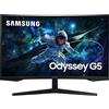 Samsung Monitor Gaming Odyssey G5 (S32CG554), Curvo (1000R), 32, 2560x1440 (WQHD 2K), HDR10, VA, 165 Hz, 1 ms (MPRT), FreeSync, HDMI, Display Port, Ingresso Audio, Flicker Free, Eye Saver Mode