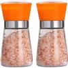 Wonjean Macinino pepe, con regolabile saliera e pepe, manuale smerigliatrice semi, pepe grinder realizzato in acciaio inossidabile di alta qualità e vetro ispessito, colore arancione