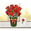 CUT POPUP.COM CUTPOPUP Bouquet di Rose - Biglietto Auguri Compleanno, Biglietto Festa della Mamma, 15.5x20.5cm 3D Biglietto Compleanno per Moglie, Mamma, Figlia, Lei (Roses Bouquet V2) US8-86SMIT