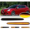 OZ-LAMPE Frecce Laterale Dinamico a LED per Alfa-Romeo Giulietta, Indicatore di Direzione Dinamico a LED, 2 Pezzi per megane III Nero Canbus