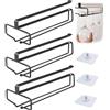 Laufunjoy 3 Pezzi Porta Bicchieri Sospesi, Wine Glass Rack Supporto Per Bicchieri A Calice Portabicchieri Sospeso Porta Calici Sottopensile per Calici Senza Foratura, Bar Ristorante Cucina, Nero