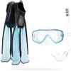 Cressi Rondinella Bag Set Set Pinne, Maschera e Snorkel, Unisex - Adulto, Acquamarina, 43/44