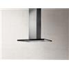 Elica Cappa ad Isola Galaxy Island Blix PRF0017852B Vetro Nero e Acciaio Inox da 90cm - Garanzia Italia