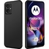 Holilo Silicone Cover per Motorola Moto G54 5G, Anti-graffio Antiurto Tocco Morbido come Seta Protezione Completa Custodia Full Body Protettiva Case - Nero