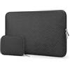 ARVOK 15 15,6 16 Pollici Custodia per Laptop per MacBook Pro 15 Pollici A1990 A1707/MacBook Pro 16 Pollici, Dell XPS 15 Plus, Sleeve per Laptop in Pelle Impermeabile con Borsa Extra, Nero