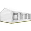 TOOLPORT Tendone per Feste gazebo 4x8 m Bianco PE 350 N Impermeabile Protezione UV Tenda Giardino sagre Eventi mercati Esterno