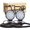 PICAA 2 pezzi 42W 4 Pollici Faro da lavoro a LED da con magnete base magnetica accendisigari Alluvione portatili a LED rotondi da per Auto Barca FUORI STRADA 4X4 SUV ATV UTV Camion 12V 24V