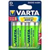 Varta Power Accu D 3000 mAh - Batteria/batteria ricaricabile (nichel-metallo idruro (NiMH), blu, verde, (D)