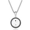 GAVU Collana con Ciondolo Yin yang da Uomo in Acciaio Inossidabile 55cm