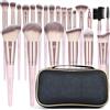 MAGEFY - Set di 22 pennelli da trucco, professionali, con manico in legno, pennelli per fondotinta, correttore, cipria, viso, occhi, kit di pennelli (oro rosa)