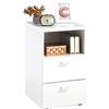 FMD Möbel 652-001E Colima 1 - Consolle da notte, in truciolato rivestito in resina melaminica, 35 x 61,5 x 40 cm, colore: Bianco