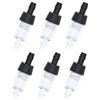 Pawfly 6 PCS Valvole di Controllo Dell'Acquario Valvole Unidirezionali di Plastica Nero per Tubi Standard da 0,5 cm Accessori per Vasche da Pesca per l'Aerazione