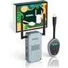 LIVIN HDMI Wireless 4K Trasmettitore e Ricevitore HDMI Wireless Plug and Play Alloggiamento in Alluminio HDMI+VGA, 50M, 2.4/5GHz per Monitor, HDTV, Streaming Video/Audio, Smartphone, Projetor, PS4