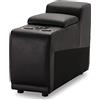 Furnhouse Ibbe Design Seduta Modulare Nero Bar Modulare Alexa in Pelle, con Contenitore, Portabicchieri e Caricabatterie Wireless
