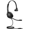 Jabra Evolve2 30 Headset - Noise Cancelling UC Certified Mono Headphones with 2-Microphone Call Technology - USB-A Cable - Black