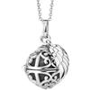 Engelsrufer ERN-ER23-27-XS - Collana da donna in argento sterling con ciondolo a sfera tibetana in madreperla, con chiusura a moschettone, senza nichel, dimensioni: 45 + 5 cm, 50 cm, Argento sterling,