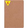 Clairefontaine 733100Cpack Collection Age Bag Un - Set di 5 quaderni con graffette e tabacchi, formato A5, 14,8 x 21 cm, 96 pagine bianche in tinta unita, carta da 90 g, copertine con carta lucida,