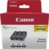 Canon Cartuccia d'inchiostro Canon 1509B028 Originale/nero 3pz [PGI-35 BK TRIPLE]