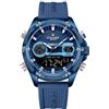 NAVIFORCE Orologi da uomo militare digitale analogico al quarzo con sveglia per uomo Dual Time sveglia cronografo impermeabile orologi militari, Blu