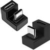 Mepsies Adattatore USB C a Forma di U 180 Gradi (2 Pezzi), Adattatore a Gomito USB-C 3.1 Femmina a Maschio Adattatore OTG ad Angolo,Compatibile con MacBook Switch iPhone 17/16/15 iPad Samsung Galaxy Cellulari