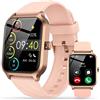 IFMDA Smartwatch Donna con Risposta Chiamate, 1.83'', 100+ Modalità Sportive e Smart Watch con Sim Impermeabile Ip68, Frequenza Cardiaca, Monitoraggio del Sonno per IOS/Android, A-Rosa
