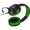 Corsair HS35 Stereo Cuffie Gaming con Microfono Unidirezionale Rimovibile, Altoparlanti in Neodimio da 50 mm, Compatibili con Xbox One, PS4, Nintendo Switch e Dispositivi Mobile, Verde