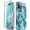 i-Blason Custodia per iPhone 12 Pro Max da 6,7 (versione 2020) sottile e pieno corpo, elegante custodia protettiva con pellicola protettiva integrata (Blu)