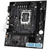 Maxsun Scheda Madre Micro-atx Ddr4 8gb Ram Intel Core I7 12 13 Gen Gaming Pcie 4.0 Pc_