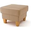 CAVADORE Ammerland - Sgabello in stile rustico, 101 x 84 x 93 cm, colore: Beige