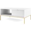 Selsey Vellore Tavolo Basso, Engineered Wood, Bianco, 104 cm Lunghezza