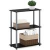 Furinno Scaffali senza Attrezzi Black/Grey Tubi tondi