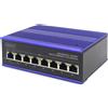 DIGITUS Industrial 8-Port Fast Ethernet PoE Switch DIN rail, extended temp. range