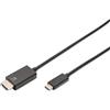 DIGITUS USB Type-C adapter cable, Type-C to HDMI A M/M, 2.0m, 4K/60Hz, 18GB, bl, gold
