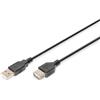 DIGITUS USB extension cable, type A M/F, 3.0m, USB 2.0 suitable, bl