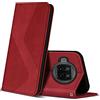 ZONNAVI Cover per Xiaomi Mi 10T Lite 5G, Flip Custodia Pelle PU con [Slot Cart] [Supporto Stand] [Magnetica], Cover a Libro Portafoglio per Xiaomi Mi 10T Lite 5G (Rosso)