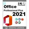 Microsoft Office 2021 Professional Plus (Windows) 2 PC - licenza a vita