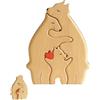 HPiano Puzzle Per La Famiglia Di Orsi In Legno,Puzzle con famiglia di orsi in legno, Family Members Bear Family Wooden Art Puzzle