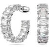 SWAROVSKI ORECCHINI A CERCHIO MATRIX PLACCATI RODIO 5612673