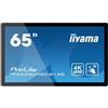 iiyama TF6539UHSC-B1AG visualizzatore di messaggi Pannello piatto interattivo 165,1 cm (65') LCD 500 cd/m² 4K Ultra HD Nero Touch screen