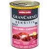 animonda GranCarno Adult Sensitive 6 x 400 g umido per cane - Manzo puro e Patate